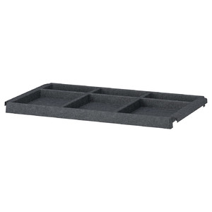 IVAR Shelf, dark grey/felt, 83x50 cm