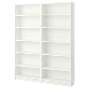 BILLY Bookcase, white, 160x28x202 cm