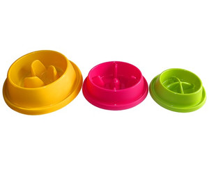Dog Bowl Slow Food Size 1 - 21.5x5.5cm, assorted colours