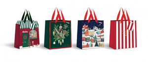 Premium Christmas Gift Bag, Medium, 18x23x10 cm, set