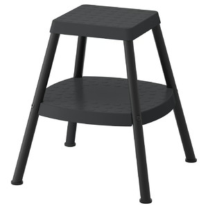 HADDARP Step stool, 4-way black-grey