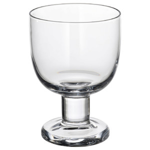 BRÖGGAN Goblet, clear glass, 25 cl