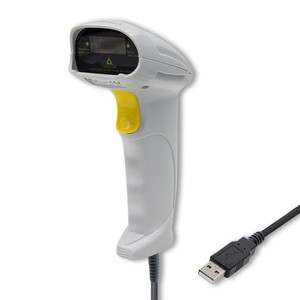 Qoltec Laser Scanner 1D USB, white