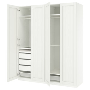 PAX / GULLABERG Wardrobe combination, white/white, 200x60x236 cm