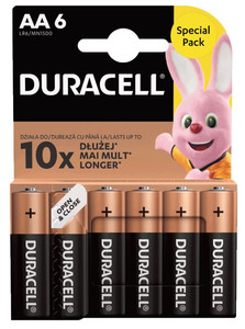 Duracell Alkaline Batteries Basic AA/LR6 6pcs