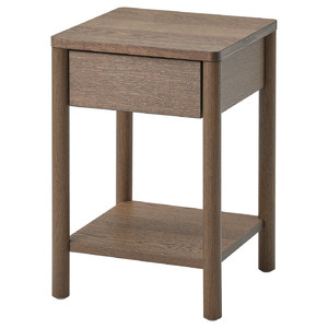 TONSTAD Bedside table, brown stained oak veneer, 40x40x59 cm