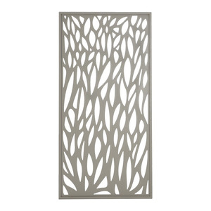 Blooma Neva Aluminium Leaf 1/2 Fence Panel 88 x 179 cm, taupe