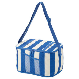 PILLERSTARR Cooling bag, patterned/blue, 38x22x26 cm