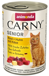 Animonda Carny Senior Cat Food Beef & Chicken with Cheese 400g