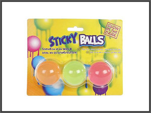 Sticky Balls Glow in the Dark 3pcs 3+