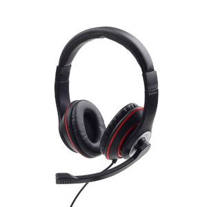 Gembird Stereo Headset MHS-03-BKRD, black/red