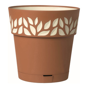 Plant Pot with Saucer Cloe 20 cm, terracota