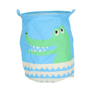 Foldable Toy Bag Basket 40cm, blue