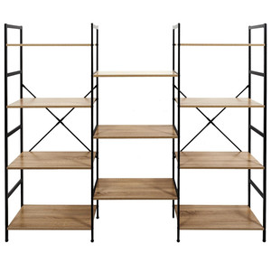 Shelving Unit Bookcase Bistrot, black/natural