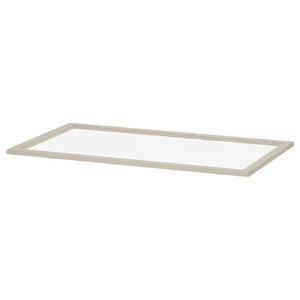 KOMPLEMENT Glass shelf, beige, 100x58 cm