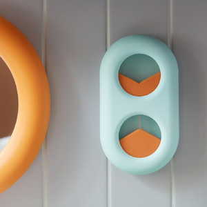 HUMLESJÖN Timer with suction cup, turquoise