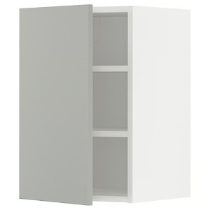 METOD Wall cabinet with shelves, white/Havstorp light grey, 40x60 cm