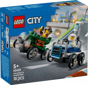 LEGO City Airplane vs. Hospital Bed Race Car Pack 5+