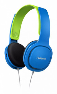 Philips Headset for Kids Children's Headphones SHK2000BL, blue-green