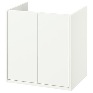 HAVBÄCK Wash-stand with doors, white, 60x48x63 cm