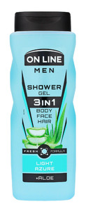 On Line Men Shower Gel 3in1 Light Azure 410ml