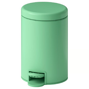 GANSJÖN Waste bin, light green, 3 l