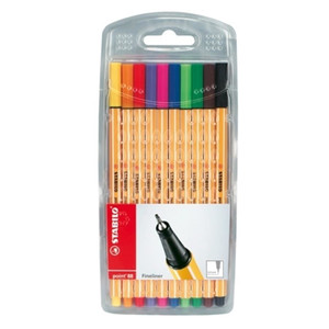 Stabilo Point 88 Fineliners 88/10 Set of 10 Colours