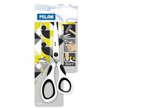 Milan Office Scissors 20.5cm, black-white
