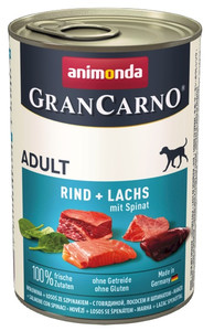 Animonda GranCarno Adult Beef, Salmon & Spinach Wet Dog Food 400g