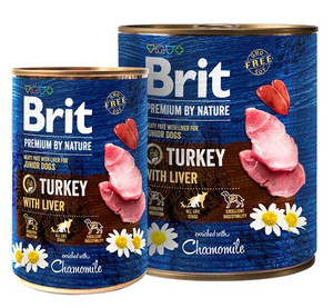 Brit Premium By Nature Turkey & Liver Junior Dog Food Can 400g