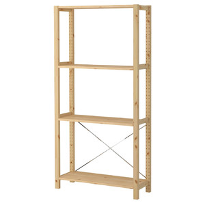 IVAR 1 section/shelves, pine, 89x30x179 cm