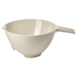 VISPNING Mixing bowl, beige, 3.0 l