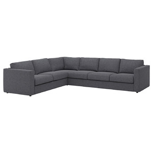 VIMLE Corner sofa, 5-seat, Gunnared medium grey