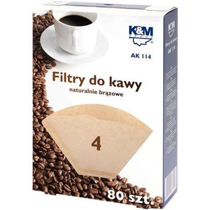 K&M Coffee Filters, size 4, 80 Pack AK114