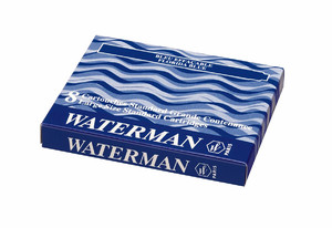 Waterman Ink Cartridge Large Standard Blue-Black 8pcs