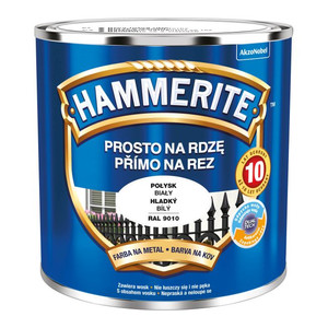 Hammerite Direct To Rust Metal Paint 0.25l, gloss white