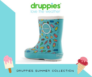 Druppies Rainboots Wellies for Kids Summer Boot Size 23, cold blue
