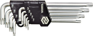 Vorel Allen Wrench Torx Set 9pcs T10-T50 CrV
