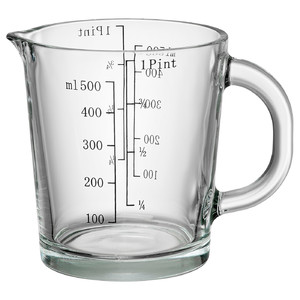 GULLPIGG Measuring jug, tempered glass, 58 cl