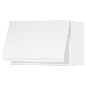 METOD Wall cabinet horizontal w push-open, white/Voxtorp matt white, 60x40 cm