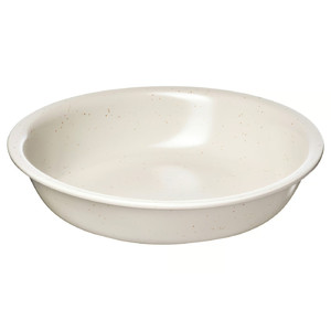 DAGGASTER Deep plate, dotted/light beige, 19 cm