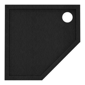 Shower Tray, pentagonal, Sched-Pol Lena 80 x 80 x 12 cm, black