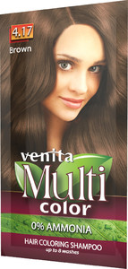 VENITA Multicolor Hair Coloring Shampoo 4.17 Brown 40 g