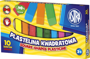 Astra Square-shaped Plasticine 10 Colours