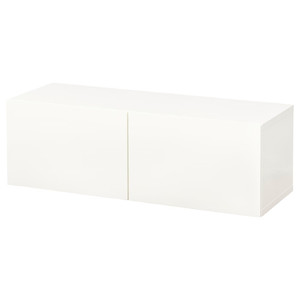 BESTÅ Wall-mounted cabinet combination, white/Lappviken white, 120x42x38 cm