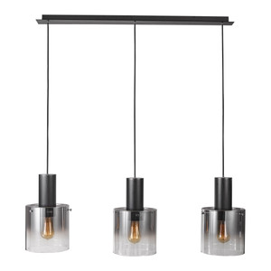 Pendant Lamp Javier 3 x 60W E27, black/dimmed