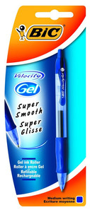 BIC Velocity Gel Ink Roller, blue, 12-pack