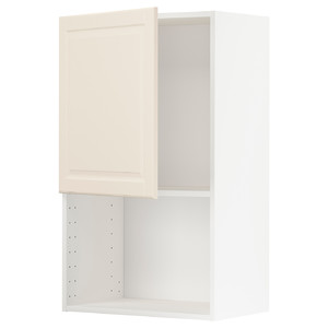 METOD Wall cabinet for microwave oven, white/Bodbyn off-white, 60x100 cm