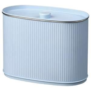 BETTHAJ Tin with lid, for dry food/pale blue, 3.1 l