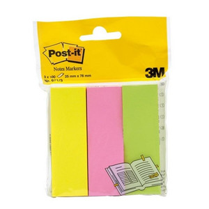 Post-it® Notes Markers 26x76mm 3 Colours 100pcs